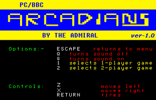 PC Arcadians - title screen