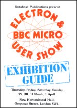 Programme from the March/April 1984 Micro User/Electron User Show at Westminster